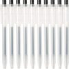 Muji Smooth Gel Ink Ballpoint Pen Knock Type 10-Pieces Set, 0.5 mm Nib Size, Black