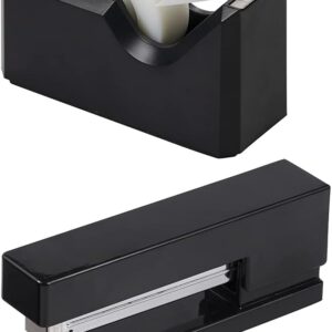 Office & Desk Sets - 1 Stapler & 1 Tape Dispenser - Black - 2/Pack