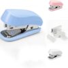 Blue Color Mini Stapler with Staples,Small Cute Stapler for Desk,Gift for Student or Office Use (Blue)
