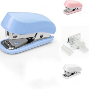 Blue Color Mini Stapler with Staples,Small Cute Stapler for Desk,Gift for Student or Office Use (Blue)