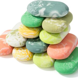 Marble Pencil Erasers, 12 Pack, 1" x 2", Tropical Breeze Colors, No Smudge  Erasers for Pencils