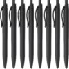 8 Pack Ballpoint Pens Retractable No Bleed Black Click Pens, Medium Point, Smooth Ink, 1.0 MM Black Ink