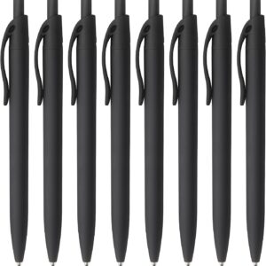 8 Pack Ballpoint Pens Retractable No Bleed Black Click Pens, Medium Point, Smooth Ink, 1.0 MM Black Ink