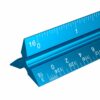 Architectural Scale Ruler: 12" Imperial Aluminum Alloy Metal Architecture Measuring Tools, Engineering Drafting Construction Drawing Blueprints Triangular Architect Scaling Rulers 12 Inches