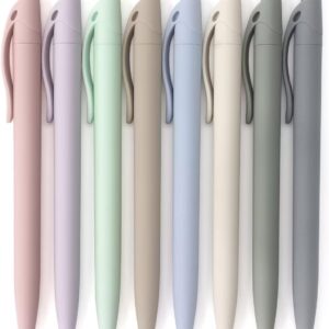 8-Pack Retractable Ballpoint Pens, Smooth Writing, Black Ink, Comfortable Grip, Ideal for Office, School & Everyday Use