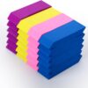 24 Pcs Eraser，Colorful Block Erasers, 4 Assorted Vibrant Colors, Bulk Erasers Pack for Office, Pencil Eraser