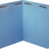Fastener Folders, 2 Fasteners,  Size, Blue, 1/3 Cut Tabs in Left, Right, Center Positions, 50 per Box (22040GW)