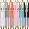 Pens, Pens Fine Point Smooth Writing Pens, Personalized Ballpoint Pens Bulk, Flair Colorful Pens, Black Ink 1.0 mm Journaling Pen, Office Supplies for Women & Men, Note Taking(12-pack)