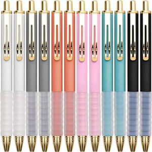 Pens, Pens Fine Point Smooth Writing Pens, Personalized Ballpoint Pens Bulk, Flair Colorful Pens, Black Ink 1.0 mm Journaling Pen, Office Supplies for Women & Men, Note Taking(12-pack)