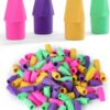 Erasers for Pencils, 120 Pack, Pencil Top Erasers, Eraser Caps, Cap Tops, Topper Erasers. Ereaser