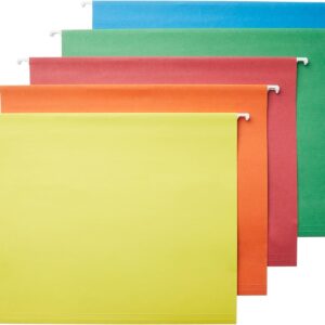 Hanging Organizer File Folders for Efficient Filing, Assorted Colors,  Size (Pack of 25)
