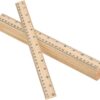 12 Pack Wood Ruler Bulk for Students Wooden School Rulers Gifts Office Classroom Measuring, 2 Scale, 12 Inch and 30 cm