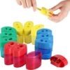 2-Hole Pencil Sharpener - Handheld, 12 Pack for Kids