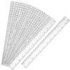 20 Pack Clear Plastic 12 Inch Straight Flexible Ruler with Inches and Metric for School, Classroom, Home, or Office