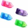 Manual Pencil Sharpeners with Eraser, Compact Small Colored Pencil Sharpener, Handheld Pencil Sharpener for No.2/HB Pencil Kids Adults Students School Class Home Office (Built-in Eraser)